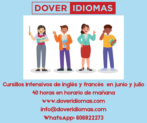 Dover idiomas Cursillo Intensivos en junio y julio 40 horas en horario de mañana Dover idiomas Cursillo Intensivos en junio y julio 40 horas en horario de mañana
